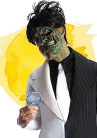 Harvey Dent Two Face licensed costume by Rubies 880913 Wear it Pink Glam Geek kit by Smiffy 25645 available here at Karnival Costumes online party shop