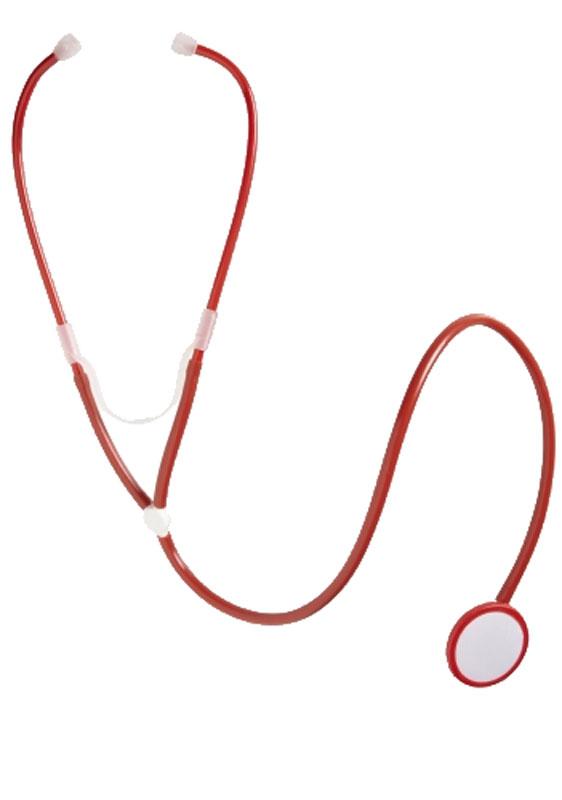 Doctors Stethoscope in Red by Widmann 9862C from a collection of Hospital Costume Accessories available here at Karnival Costumes online party shop
