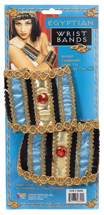 Pair of deluxe Egyptian Wristbands by Forum Novelties 58300 and B Novs BA1061 available here at Karnival Costumes online party shop