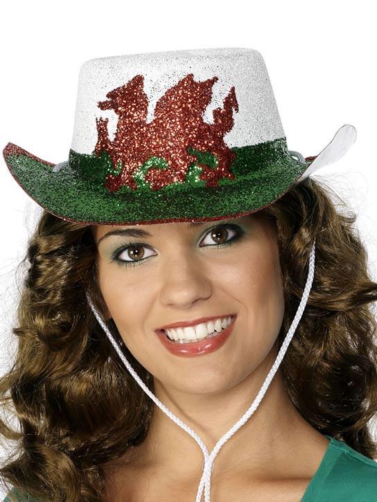 Cowboy Glitter Hat with Dragon - Adult's