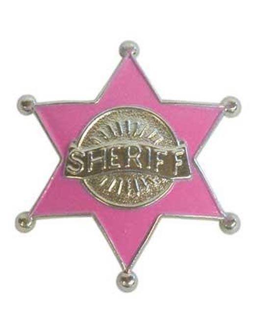 Deluxe Sheriff Badge - Pink