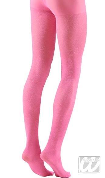 XL Tights in Pink Glitter by Widmann 2098R from a collection of XL hosiery here at Karnival Costues online party shop