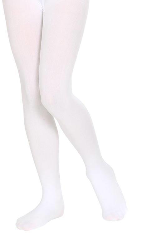Children's White Tights by Widmann 2051W available here at Karnival Costumes online party shop