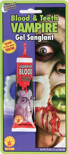 Vampire Blood with Teeth by Rubies 18131 available here ar Karnival Costumes online Halloween party shop