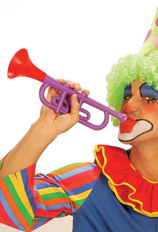 Clown Trumpet from a collection of clown costume accessories by Widmann 2720T available here at Karnival Costumes online party shop