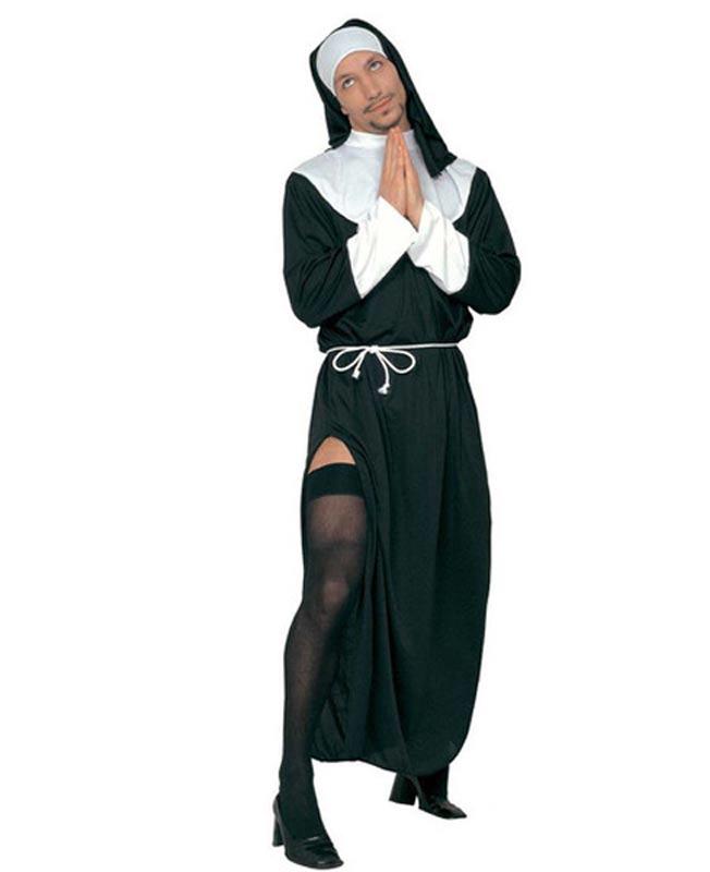 Men's Novelty Nun funny costume by Widmann 3920 available in sizes small, medium and large from Karnival Costumes
