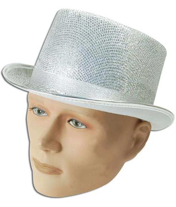 Silver Lurex Top Hat