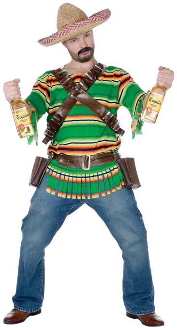 Mexican Tequilla Popping Dude Fancy Dress Costume