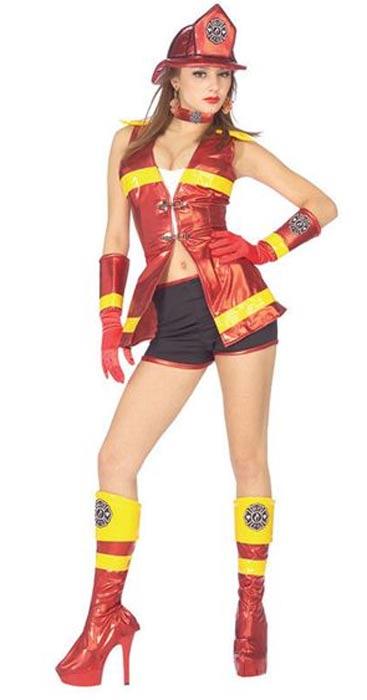 Fire Alarm Firewoman Costume AC678 by Bristol Novelties available here at Karnival Costumes online party shop