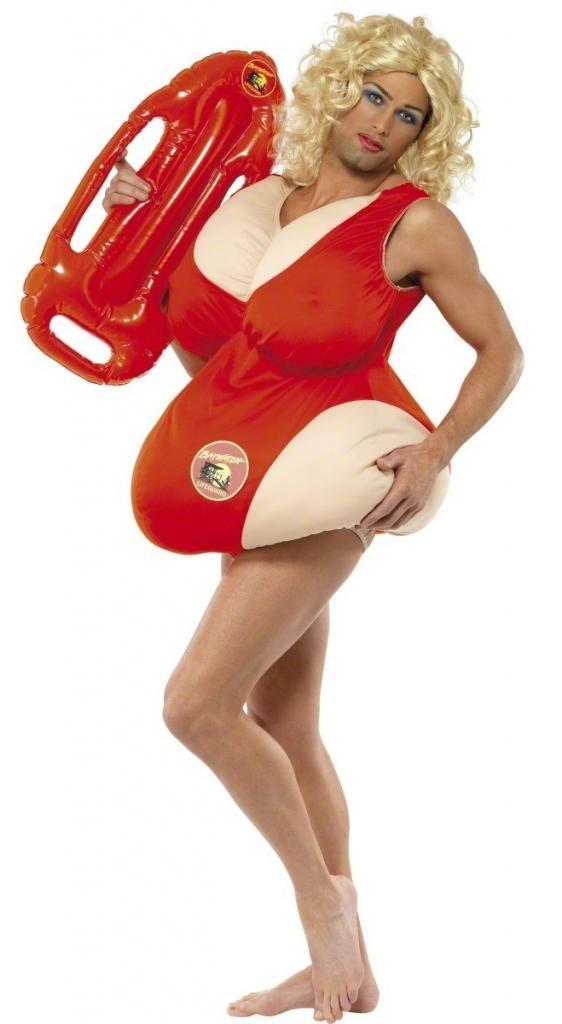 Official Fully Licensed Baywatch Padded Swimsuit Costume by Smiffys 36735 available here at Karnival Costumes online party shop