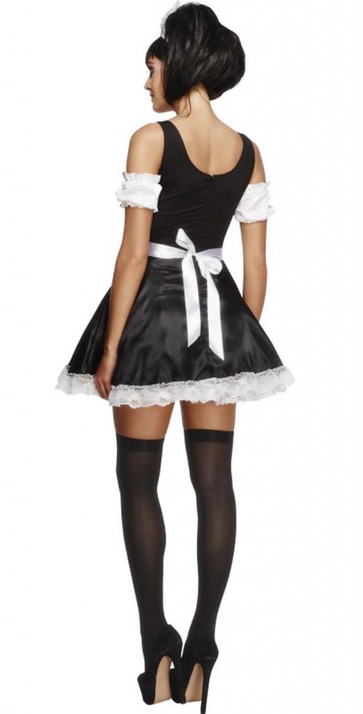 Fever Range Flirty French Maid Fancy Dress in sml. med and lrg sizes from Karnival Costumes 31212