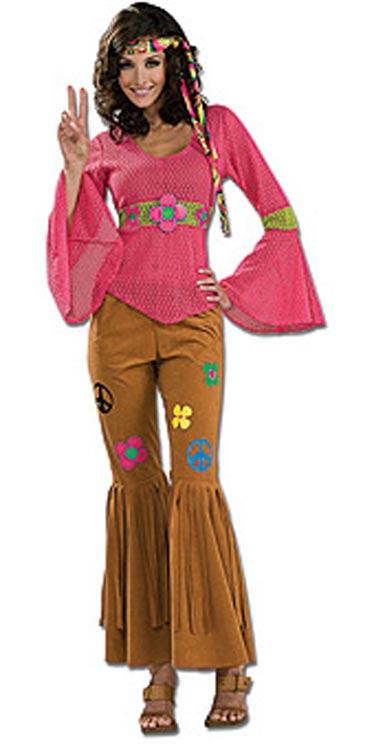 Woodstock Honey 60's Fancy Dress Costume