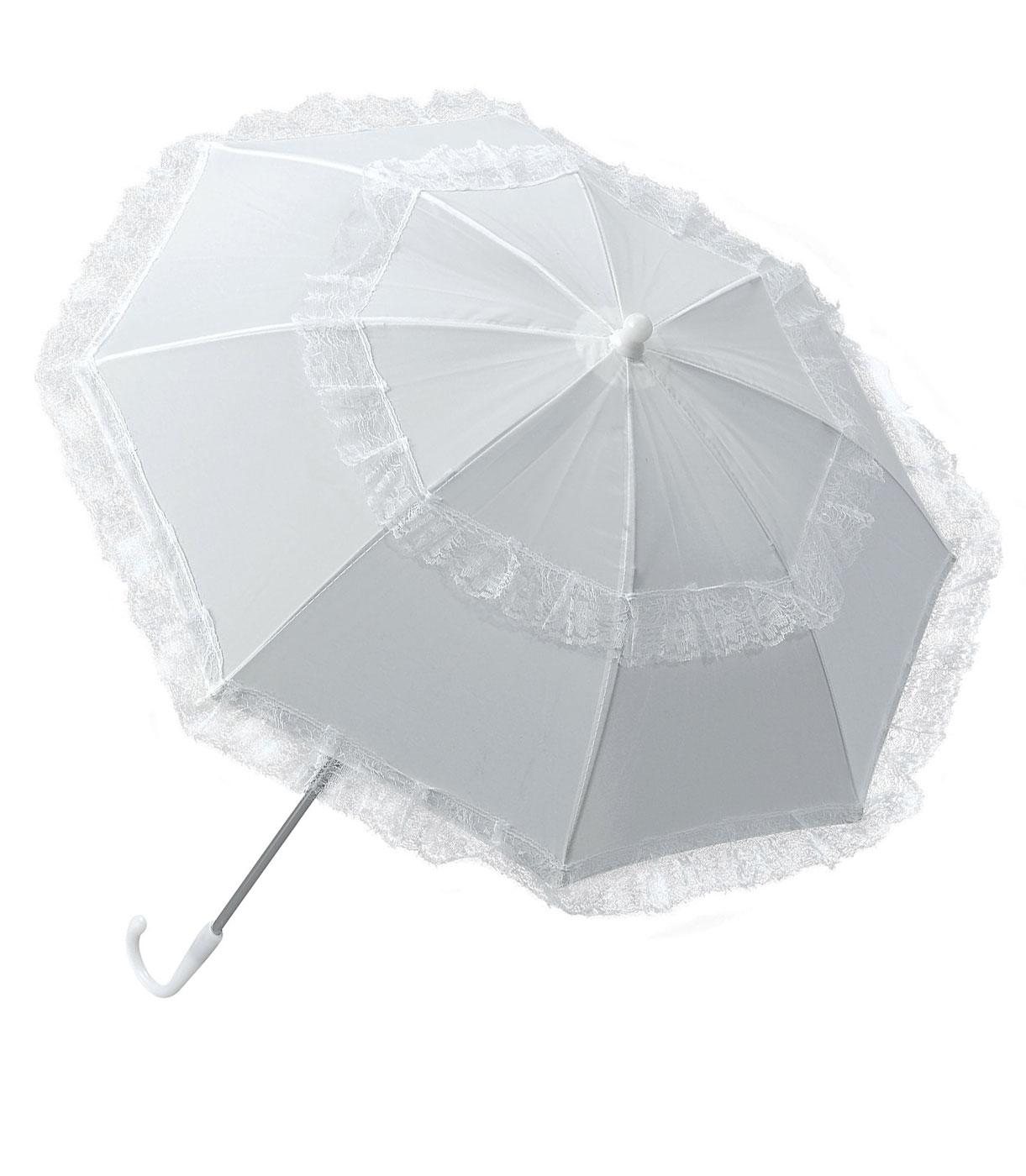 Lady's White Parasol Costume Accessory by Bristiol Novelties BA774 available here at Karnival Costumes online party shop