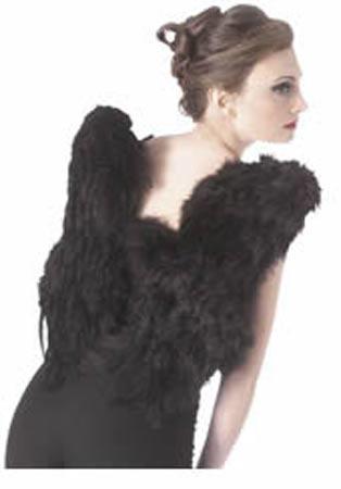Black Feather Angel Wings - 49cm high
