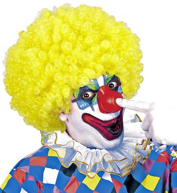 Clown's Afro Wig in Bright Yellow by Widmann 60046 available here at Karnival Costumes online party shop