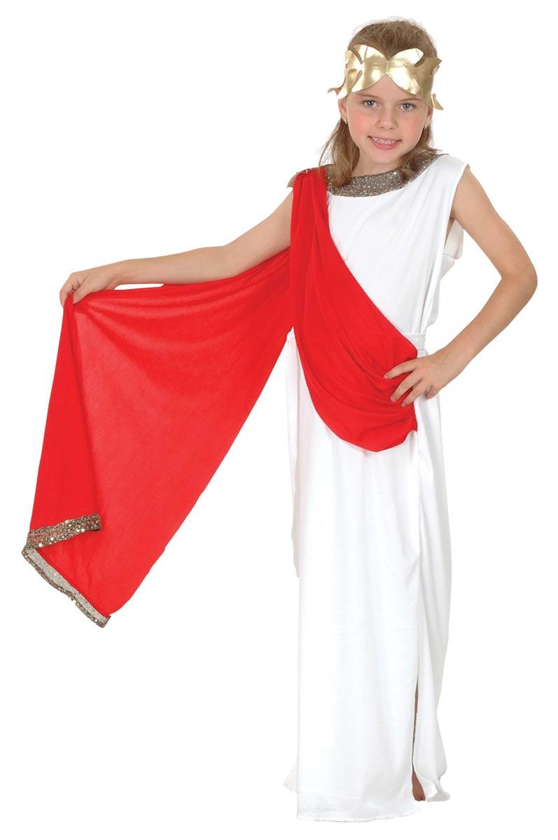 Girl's Roman Goddess Fancy Dress Costume for Children by Bristol Novelties CC589, CC590, CC591 and CC591X available here at Karnival Costumes online party shop