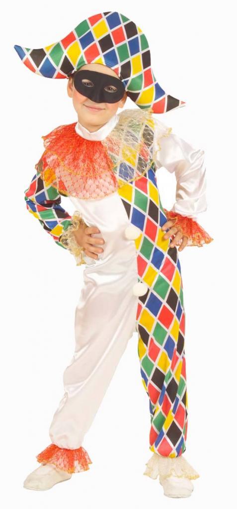 Harlequin Clown Fancy Dress Costume