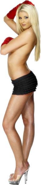 Fever Collection Ruffle Lace Knicker Shorts - Black
