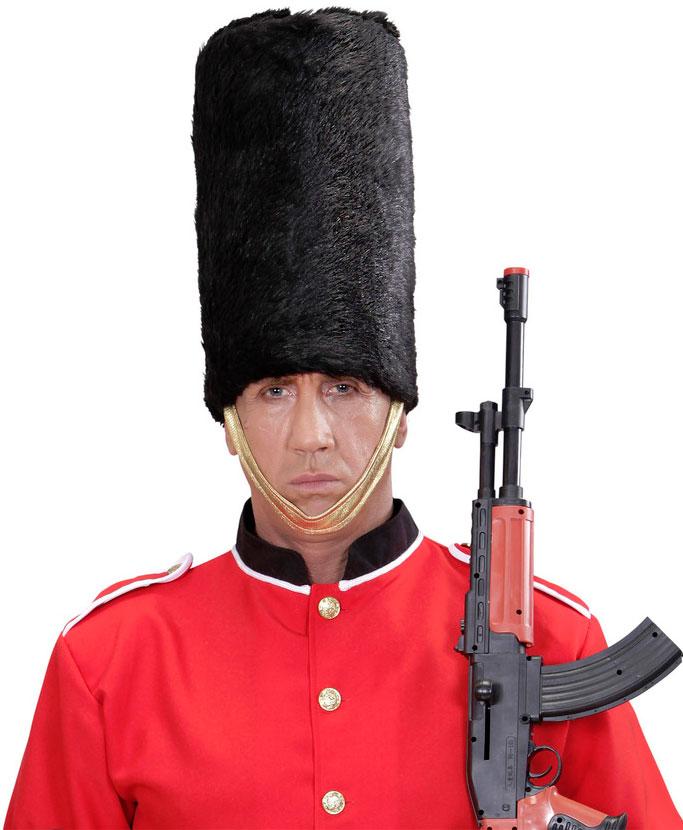 Black Bearskin Hat Coldstream Guards Costume Busby Hat by Widmann 4539R available here at Karnival Costumes online party shop