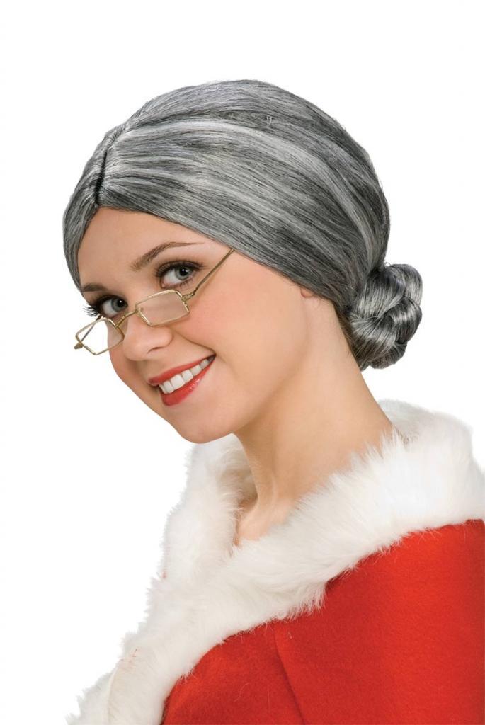 Old Lady Wig in Silver Grey by Rubies 50830 from a collection of character costume wigs available here at Karnival Costumes online party shop