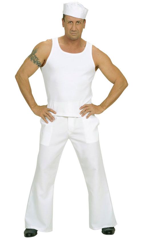 White Sleeveless Vest Top by Widmann 2614 available here at Karnival Costumes online party shop