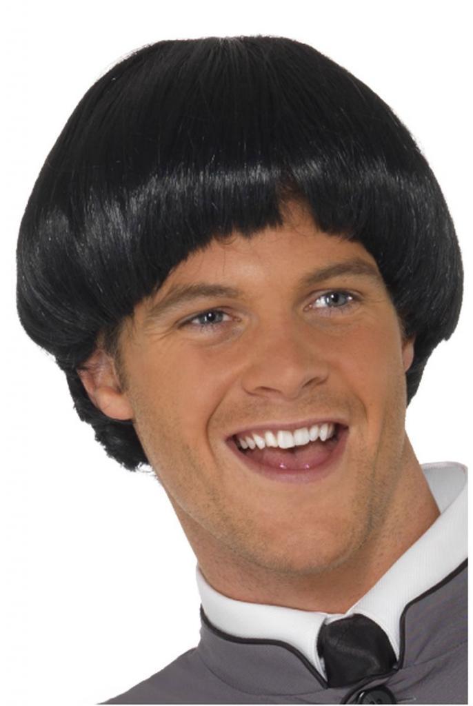 60s Beatles Black Wig by Smiffy 42012 from a collection of men's costume wigs here at Karnival Costumes online party shop