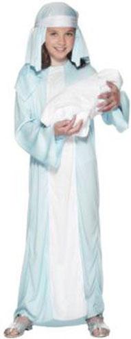 Girl's nativity Mary fancy dress costume by Smiffys 23837 available here at Karnival Costumes online Christmas party shop