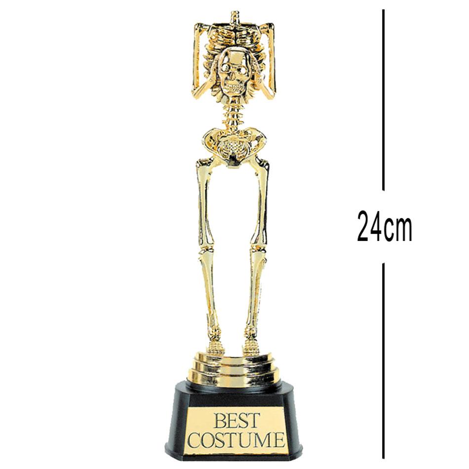 Halloween Party Trophy Skeleton Best Costume Award 24cm tall by Amscan 347111H available here at Karnival Costumes online Halloween party shop