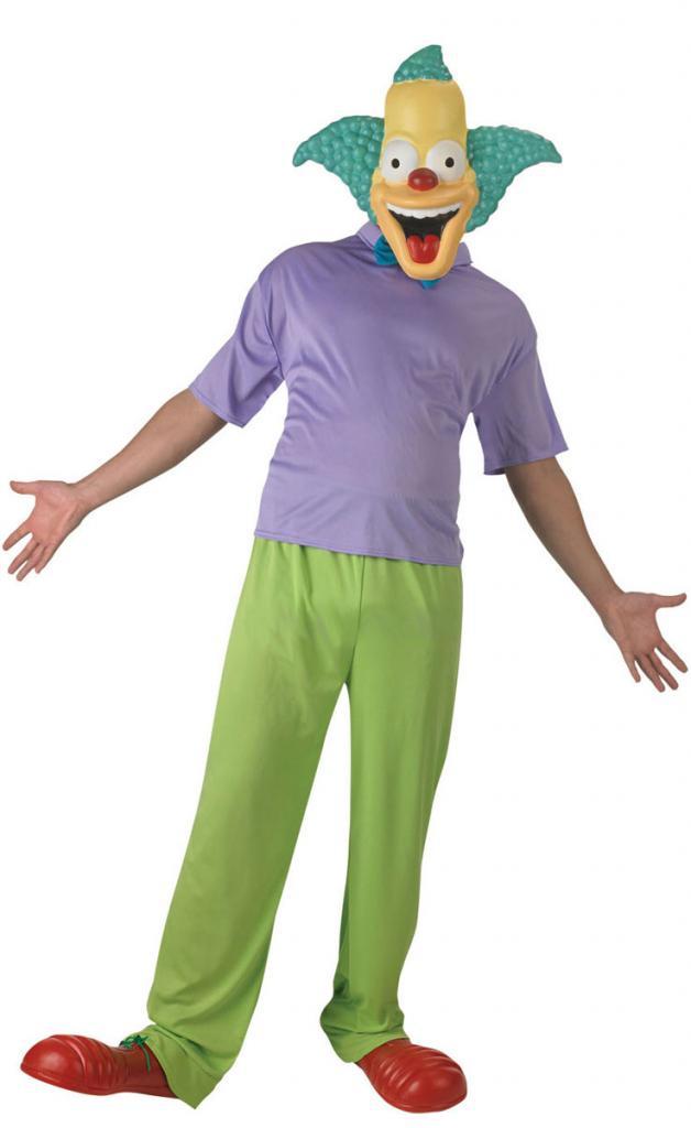 The Simpsons Krusty The Clown Adult Fancy Dress Costume from Karnival Costumes