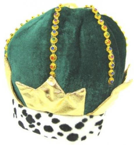 Green Crown with Ermin Hatband - Full - Royal Accessories