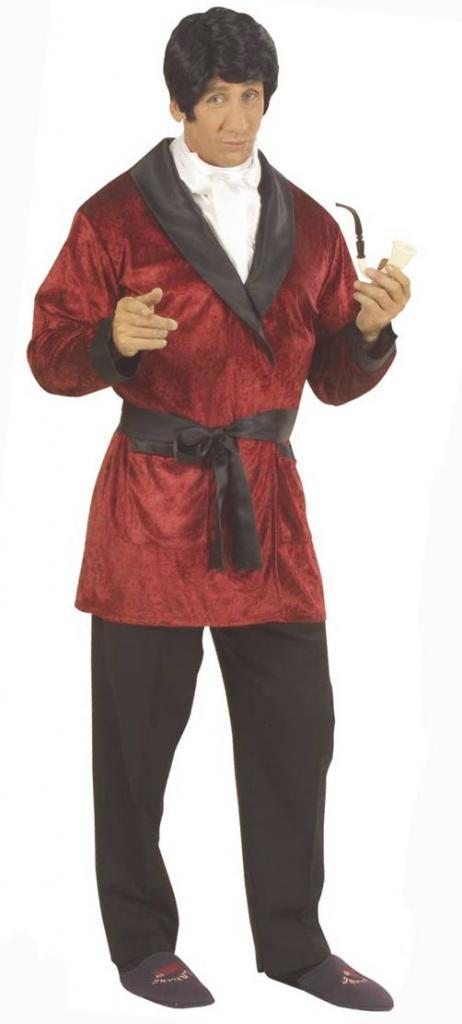 Adult Playboy Smoking Jacket Costume in red by Widmann 5655 available here at Karnival Costumes online party shop