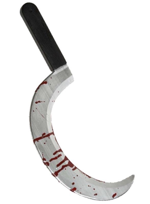 Horror Weapon Blood Splattered Sickle from a collection of Halloween Weapons from Karnival Costumes