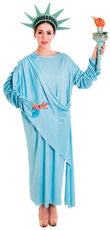 Statue of Liberty Costume for Women complete with Foam Headpiece by Bristol Novelties AC389 available from Karnival Costumes online party shop