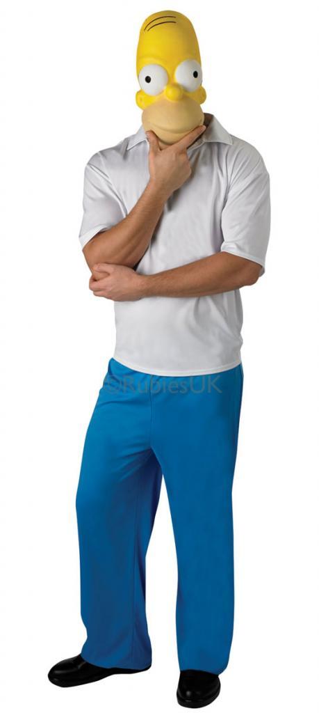 Classic Homer Simpson Adult Fancy Dress Costume from Karnival Costumes
