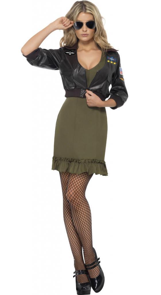 Top Gun Adult Fancy Dress Costume for Ladies from Karnival Costumes