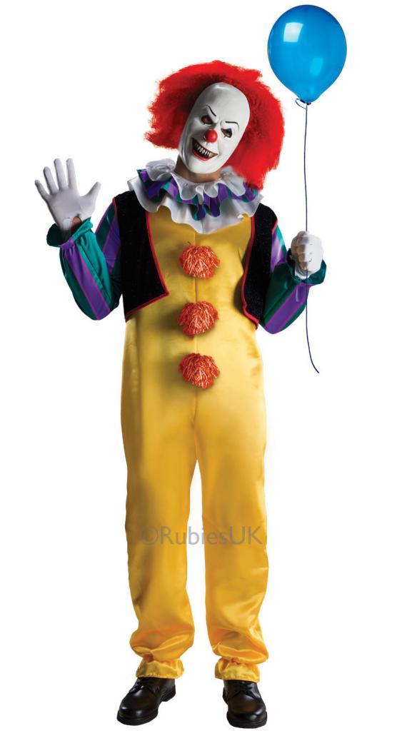 IT Clown Pennywise Deluxe Fancy Dress Costume for Adults