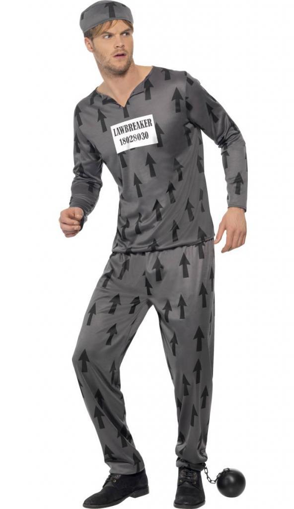 Lil' Law Breaker Baby Costume (0-6 Months) - Jumpsuit With Fake Tattoo Sleeves, Hat & Booties
