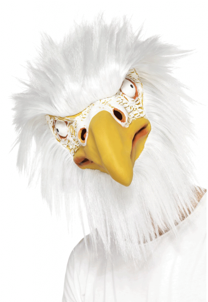 Eagle Mask - Quality Overhead Rubber Mask with Fur by Smiffy and available from Karnival Costumes