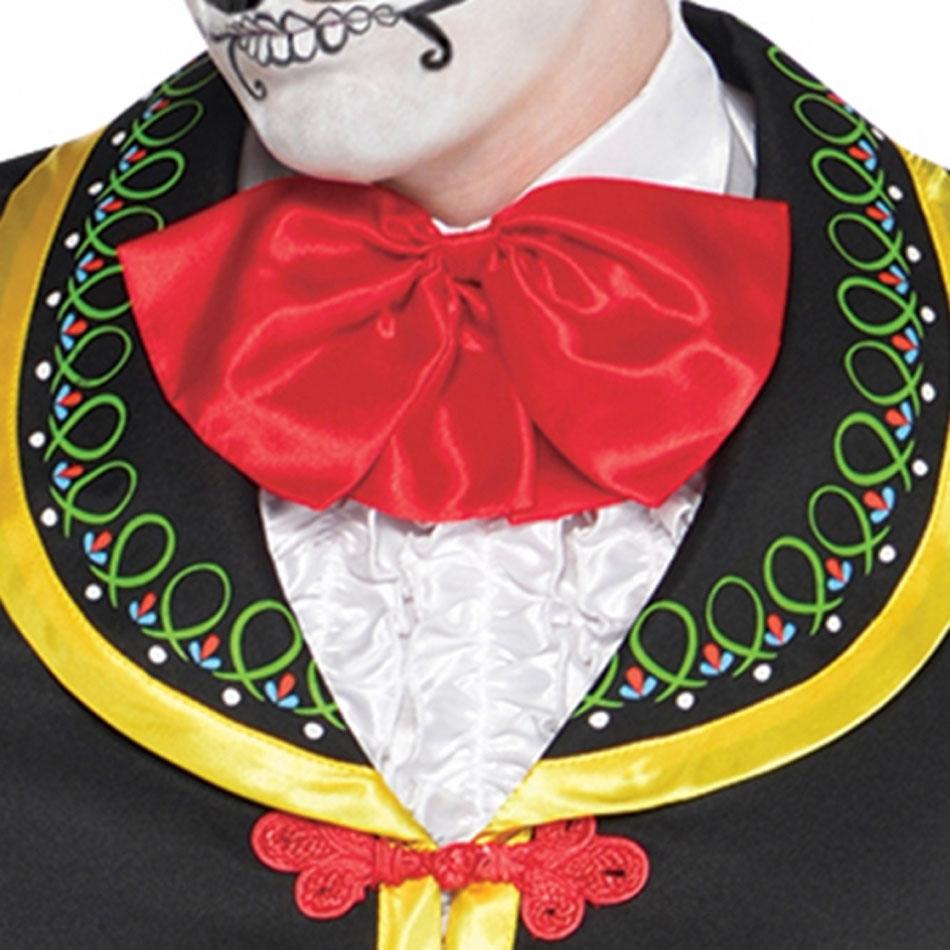 Day of the Dead Hombre Adult Fancy Dress Red Bow Tie. By Amscan and available through Karnival Costumes