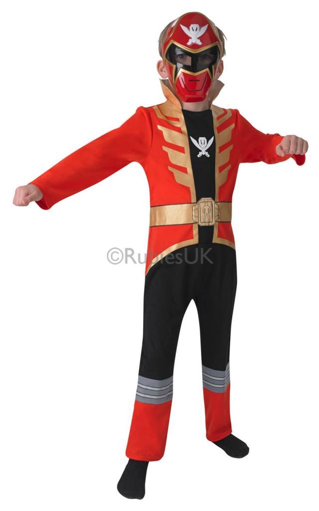 Kid's Red Megaforce Power Ranger Red Fancy Dress Costume by Rubies 880372 available from Karnival Costumes