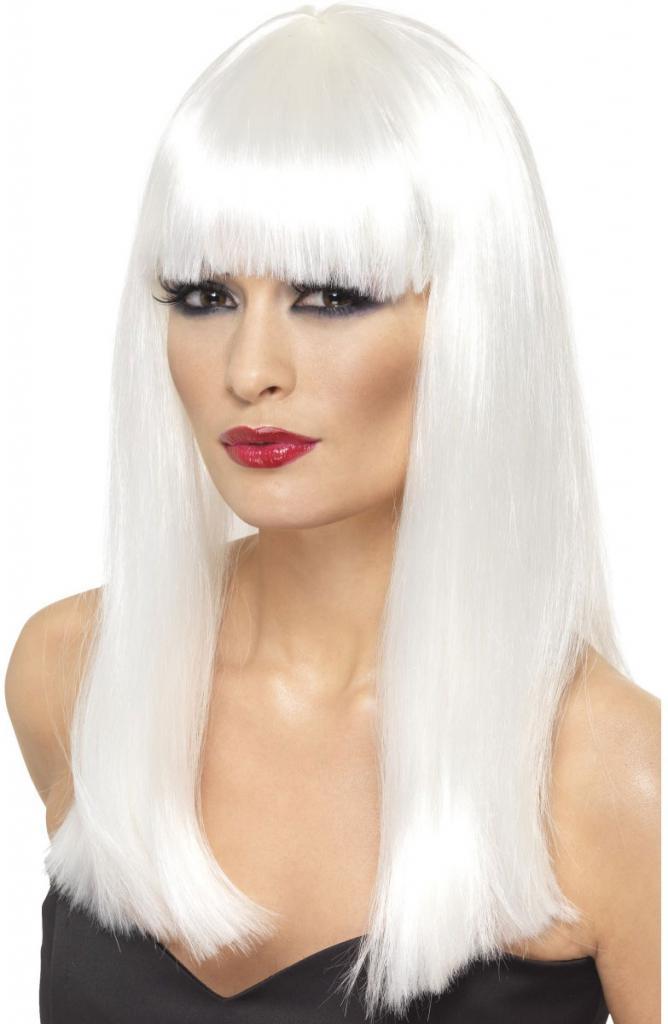 Glamourama Wig in White for Ladies by Smiffys 42165 and available from a the range of Glamourama Wigs at Karnival Costumes