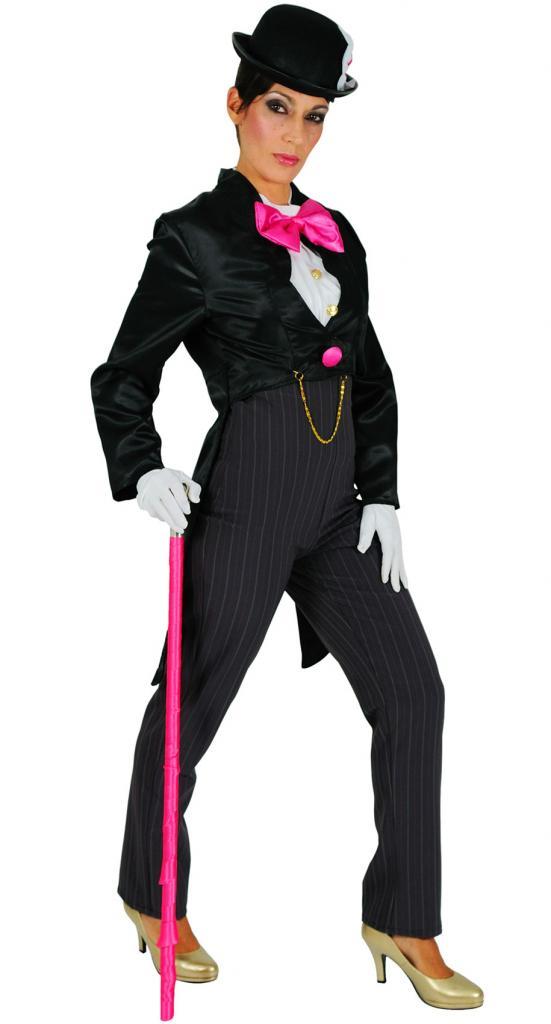 Women's Charlie Chaplin inspired Fancy Dress Costume by Stamco 341119 and available in the UK from Karnival Costumes