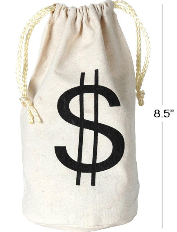 Money Bag with Dollar Sign Printed Both Sides by Beistle 57911 and available in the UK from Karnival Costumes