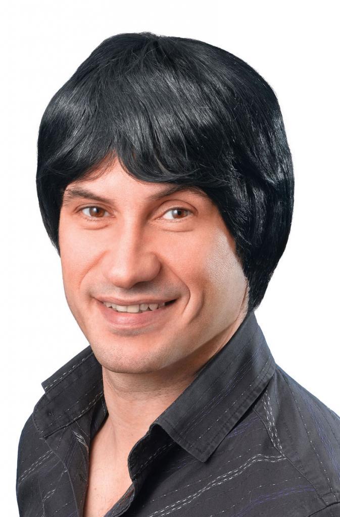 Mens' Short Wig in Black by Bristol Novelties BW068 and available from a huge collection of dress up and costume wigs available at Karnival Costumes online party shop