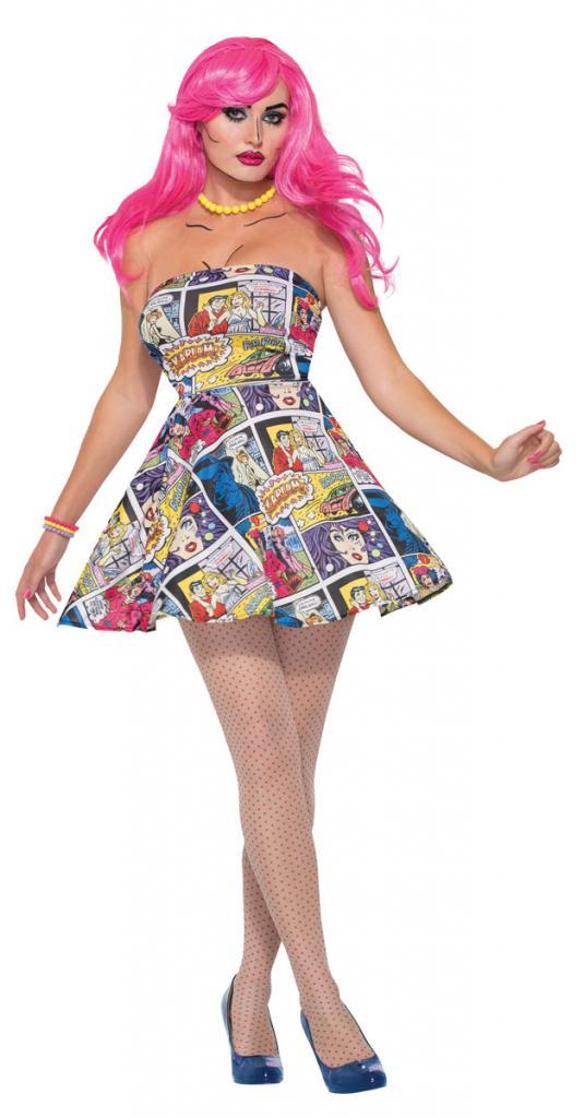 Pop Art Dress by Forum Novelties 76718 available in one-size from Karnival Costumes online party shop