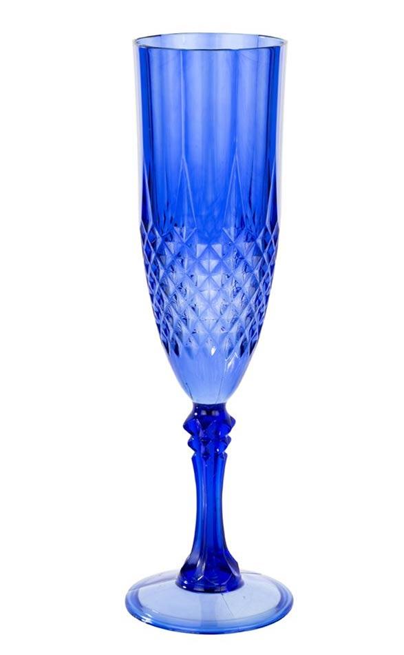 Party Porcelain Blue Champagne Flute by Talking Tables PPB2-FLUTE available here at Karnival Costumes online party shop