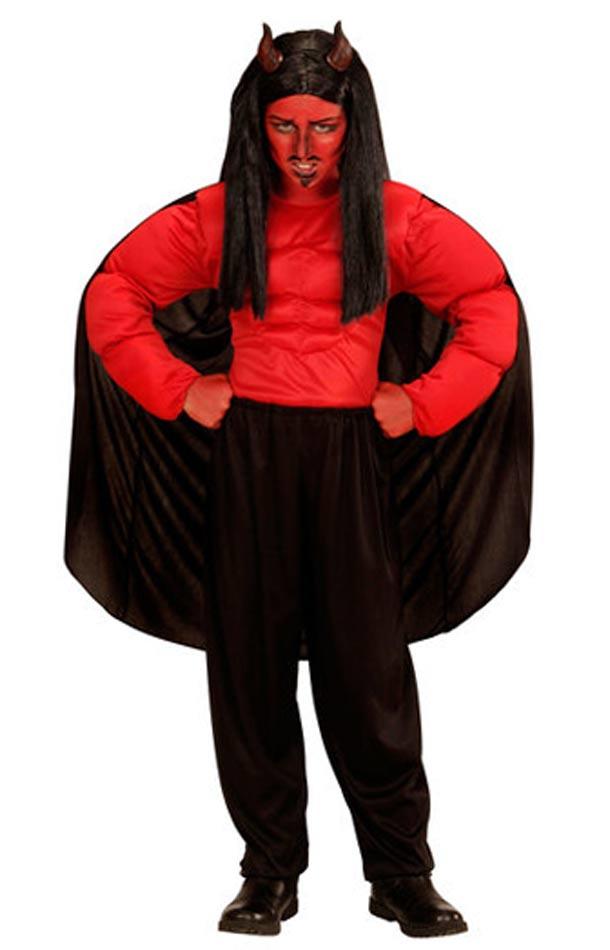 Boys Halloween Devil Fancy Dress Costume with Muscle Chest by Widmann 0063 available here at Karnival Costumes online Halloween party shop
