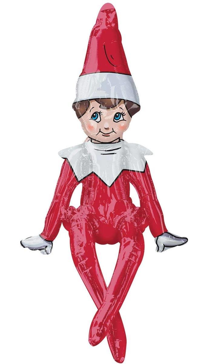 Elf on a Shelf Sitting Balloon by Amscan 3898501 avalable here at Karnival Costumes online Christmas party shop