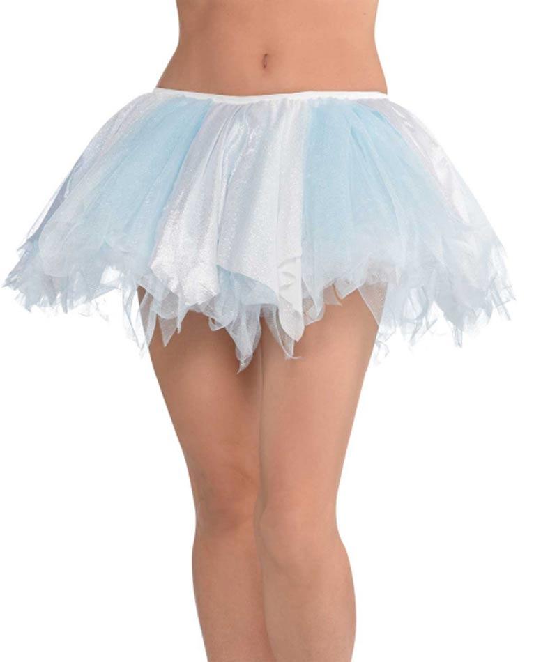 Deluxe Ice Fairy Shimmer Tutu in light blue and white by Amscan 845287 available here at Karnival Costumes online party shop