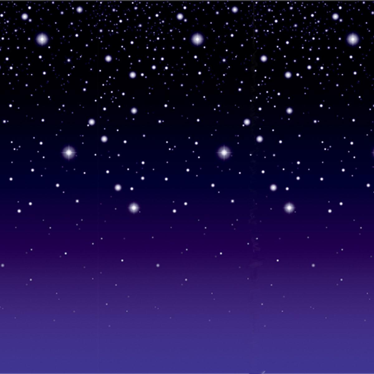 Starry Night Backdrop Wall Roll 30ft x 4ft by Besitle 52024 available in the UK here at Karnival Costumes online party shop